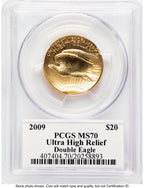 2009 G$20 Ultra High Relief John PCGS MS70 Mercanti