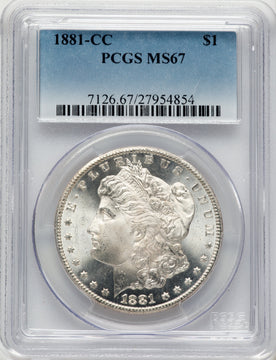 1881-CC Morgan Dollar PCGS MS67