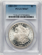 1881-CC Morgan Dollar PCGS MS67
