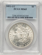 1891-CC Morgan Dollar PCGS MS65