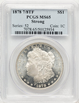 1878 7/8TF STRONG Morgan Dollar PCGS MS65