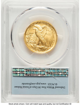 2016-W 50C Walking Liberty 100th Anniversary Gold Centennial FS Flag PCGS MS70