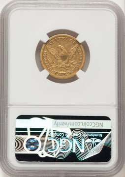 1861-S $5 Liberty Half Eagle NGC AU53