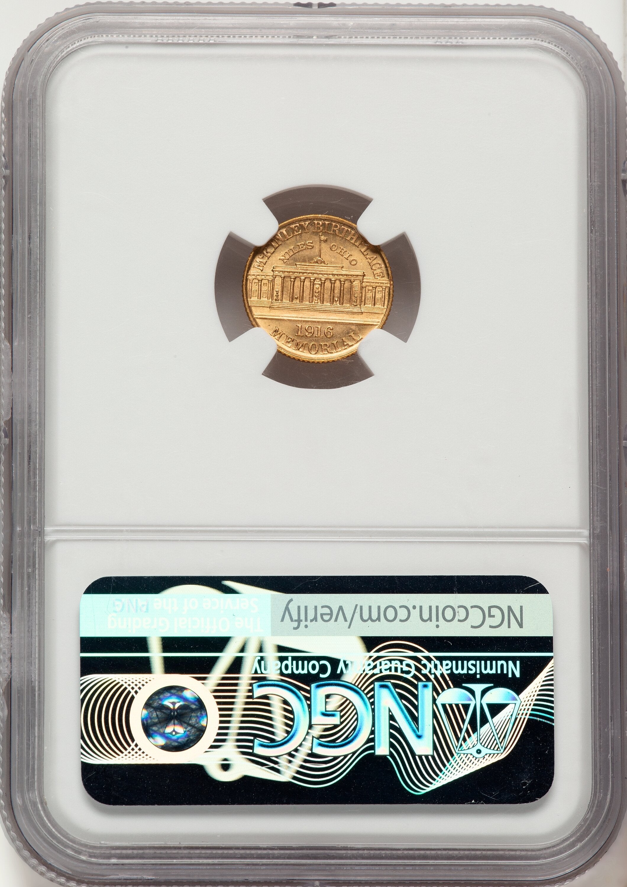 1916 G$1 McKinley Commemorative Gold NGC MS68