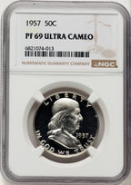 1957 50C Proof Franklin Half Dollar NGC PR69