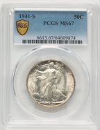 1941-S 50C Walking Liberty Half Dollar PCGS MS67
