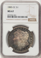 1885-CC Morgan Dollar NGC MS67
