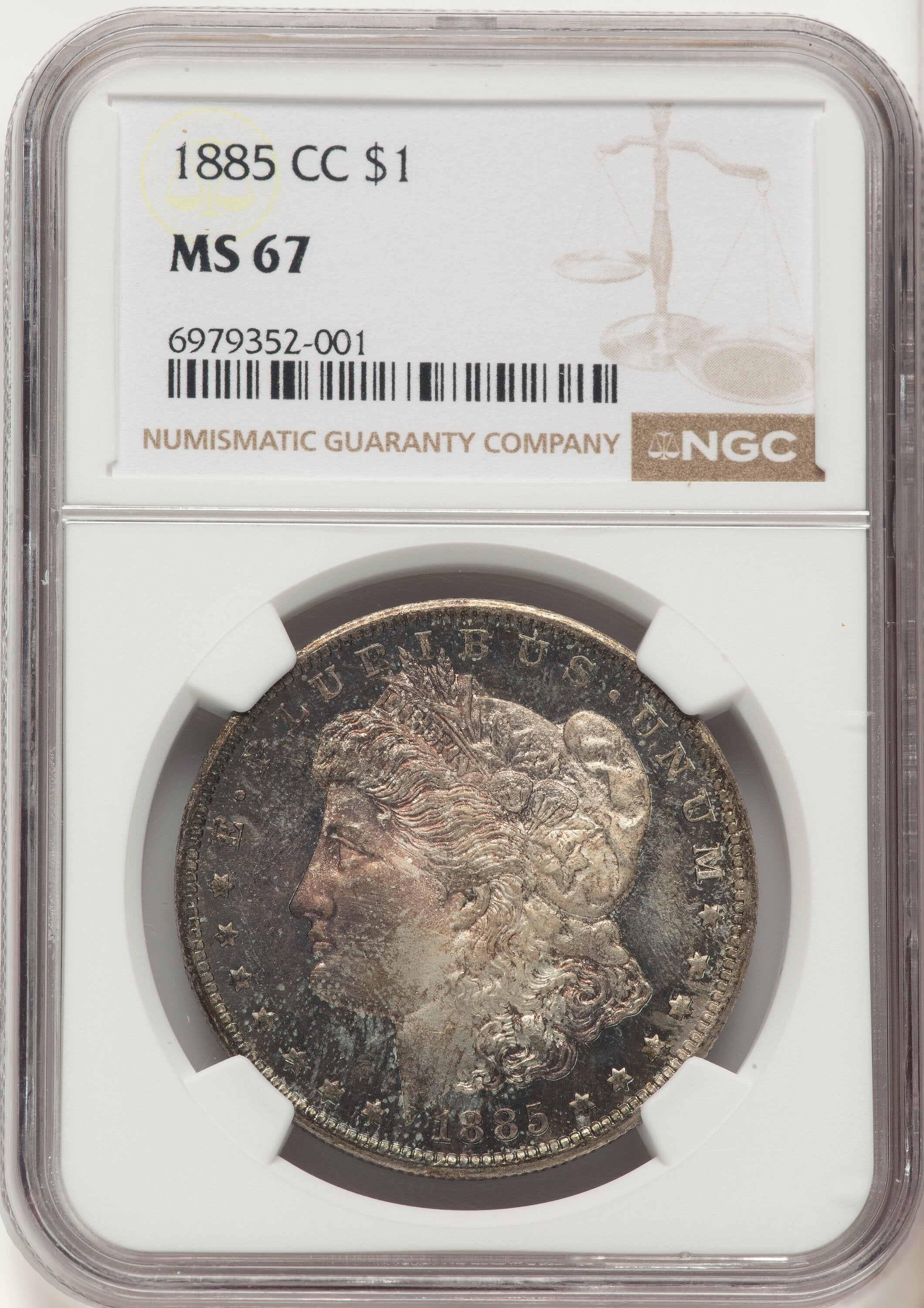 1885-CC Morgan Dollar NGC MS67