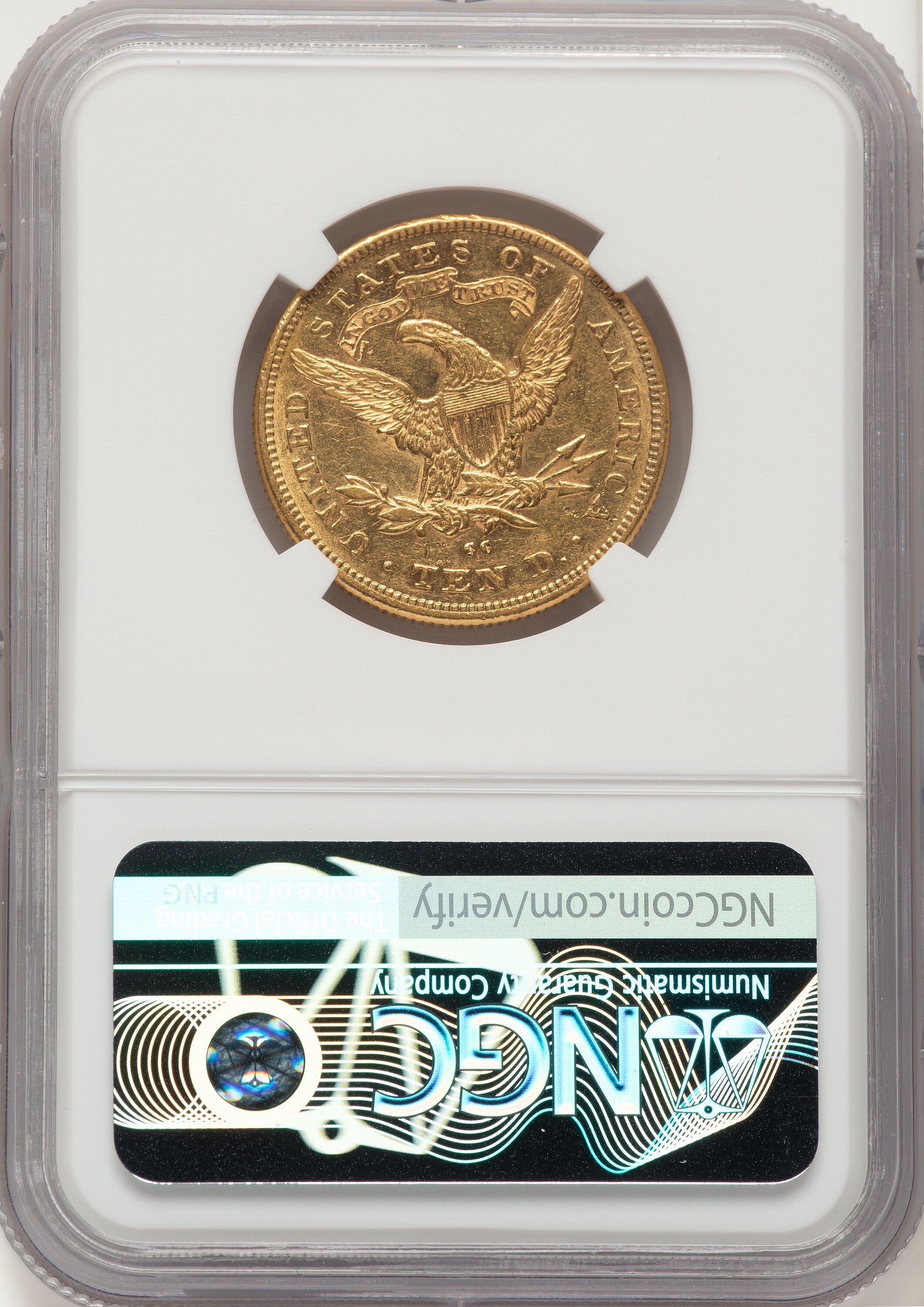1878-CC $10 Liberty Eagle NGC AU55