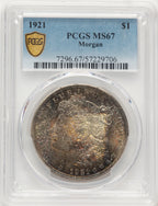 1921 Morgan Morgan Dollar PCGS MS67