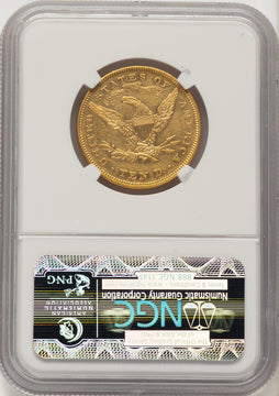 1877 $10 Liberty Eagle NGC AU55+