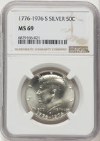1976-S 50C Silver Kennedy Half Dollar NGC MS69