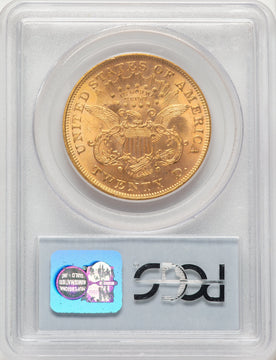1875 $20 CAC Liberty Double Eagle PCGS MS64