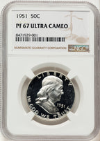 1951 50C Proof Franklin Half Dollar NGC PR67
