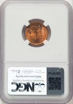 1954 1C RD Lincoln Cent NGC MS67