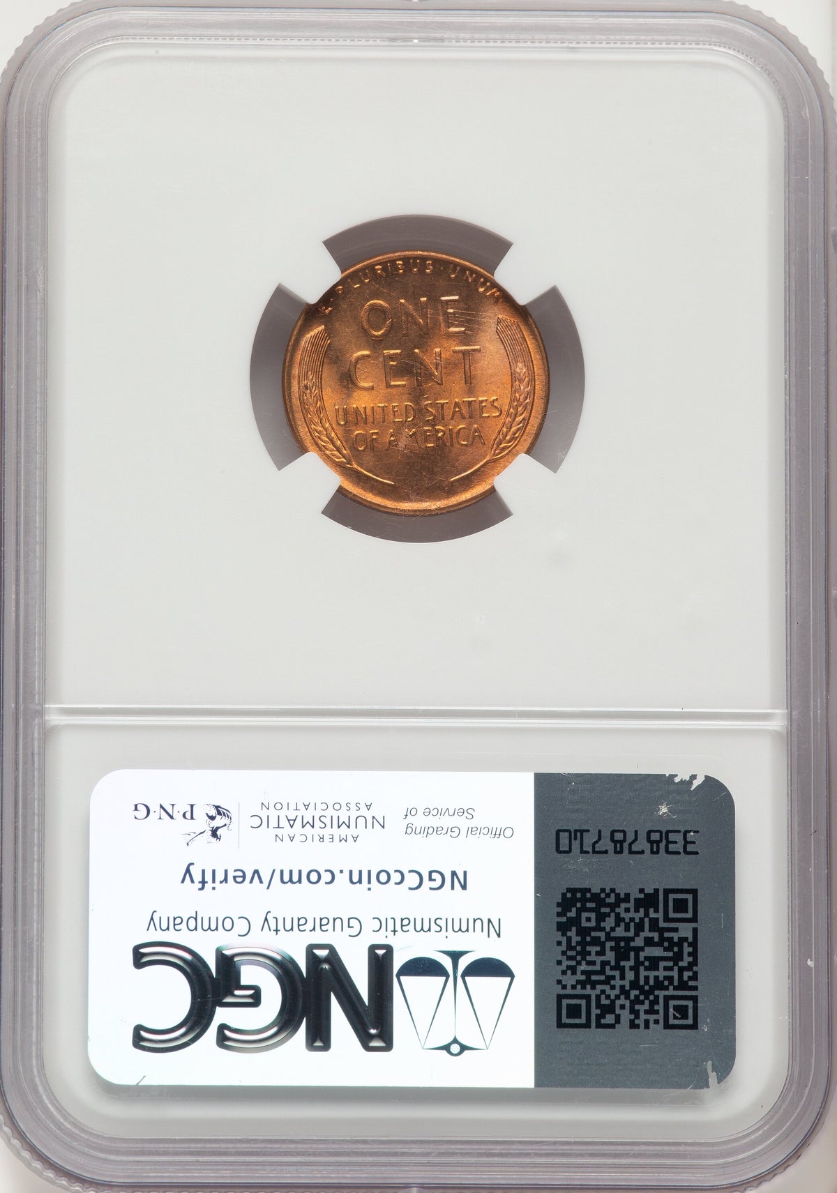 1954 1C RD Lincoln Cent NGC MS67