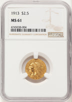 1913 $2.50 Indian Quarter Eagle NGC MS61