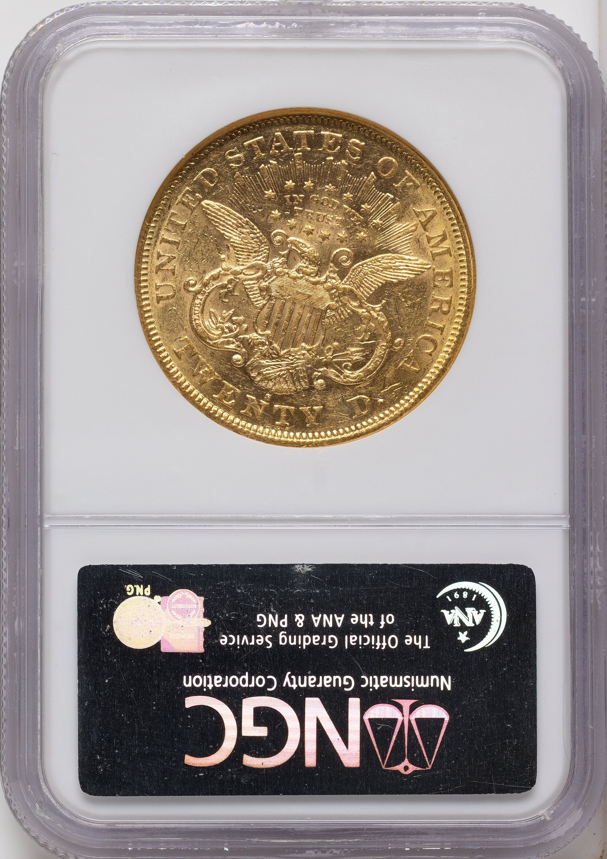 1870-S $20 Liberty Double Eagle NGC AU55