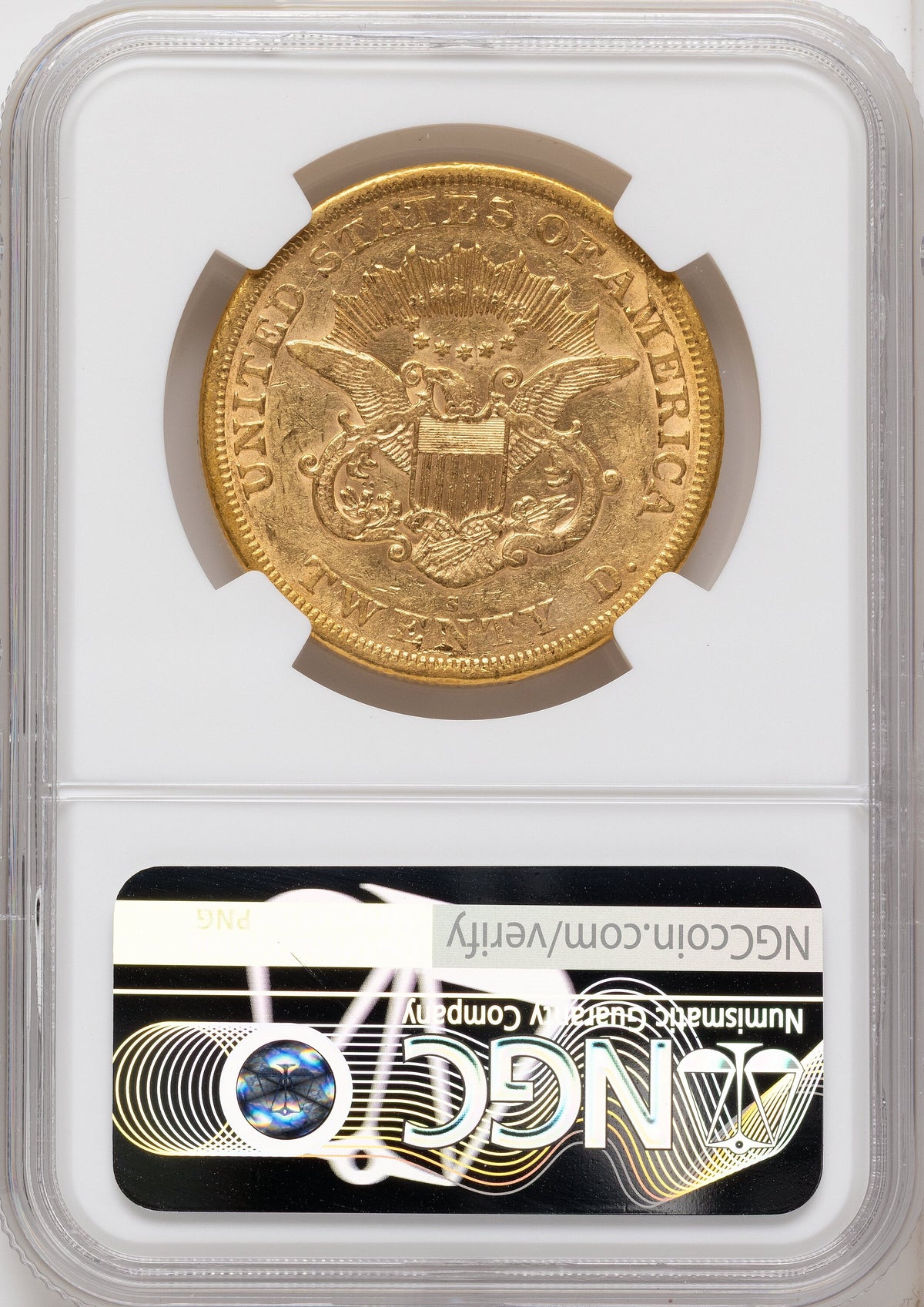 1864-S $20 Liberty Double Eagle NGC XF45
