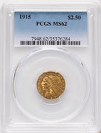1915 $2.50 Indian Quarter Eagle PCGS MS62