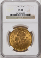 1897 $20 Liberty Double Eagle NGC MS62