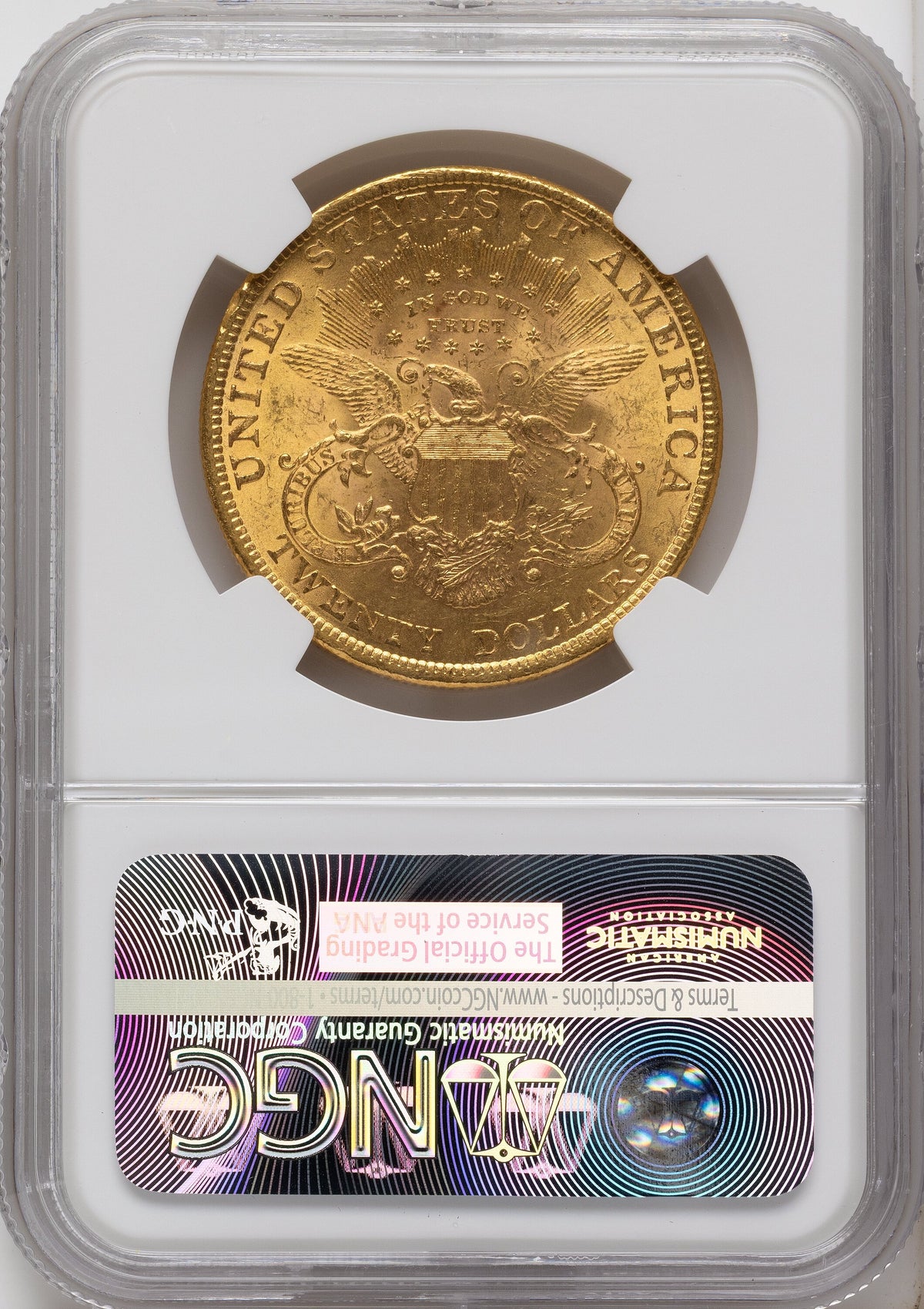 1897 $20 Liberty Double Eagle NGC MS62