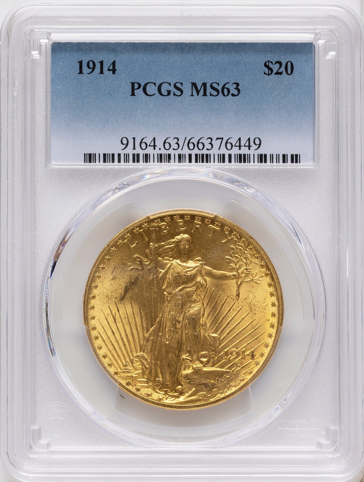 1914 $20 Saint-Gaudens Double Eagle PCGS MS63