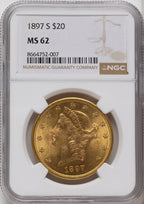 1897-S $20 Liberty Double Eagle NGC MS62