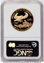 2008-W Proof Gold Eagle 1 oz ER Blue NGC PF70