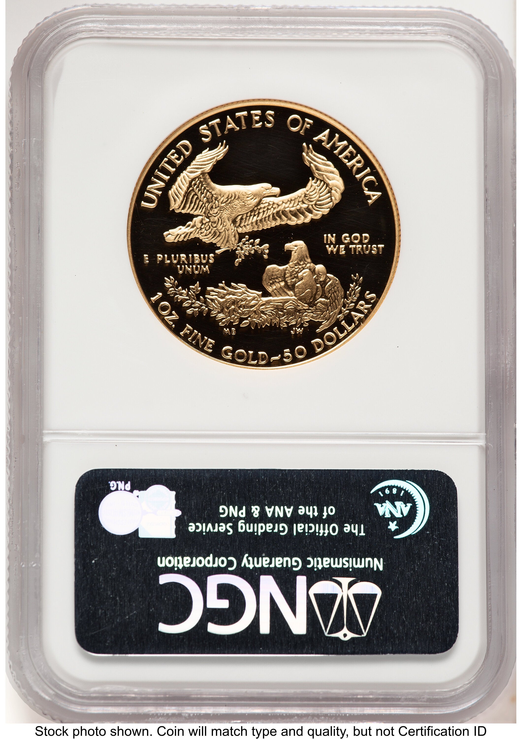 1987-W Proof Gold Eagle 1 oz Brown Label NGC PF70
