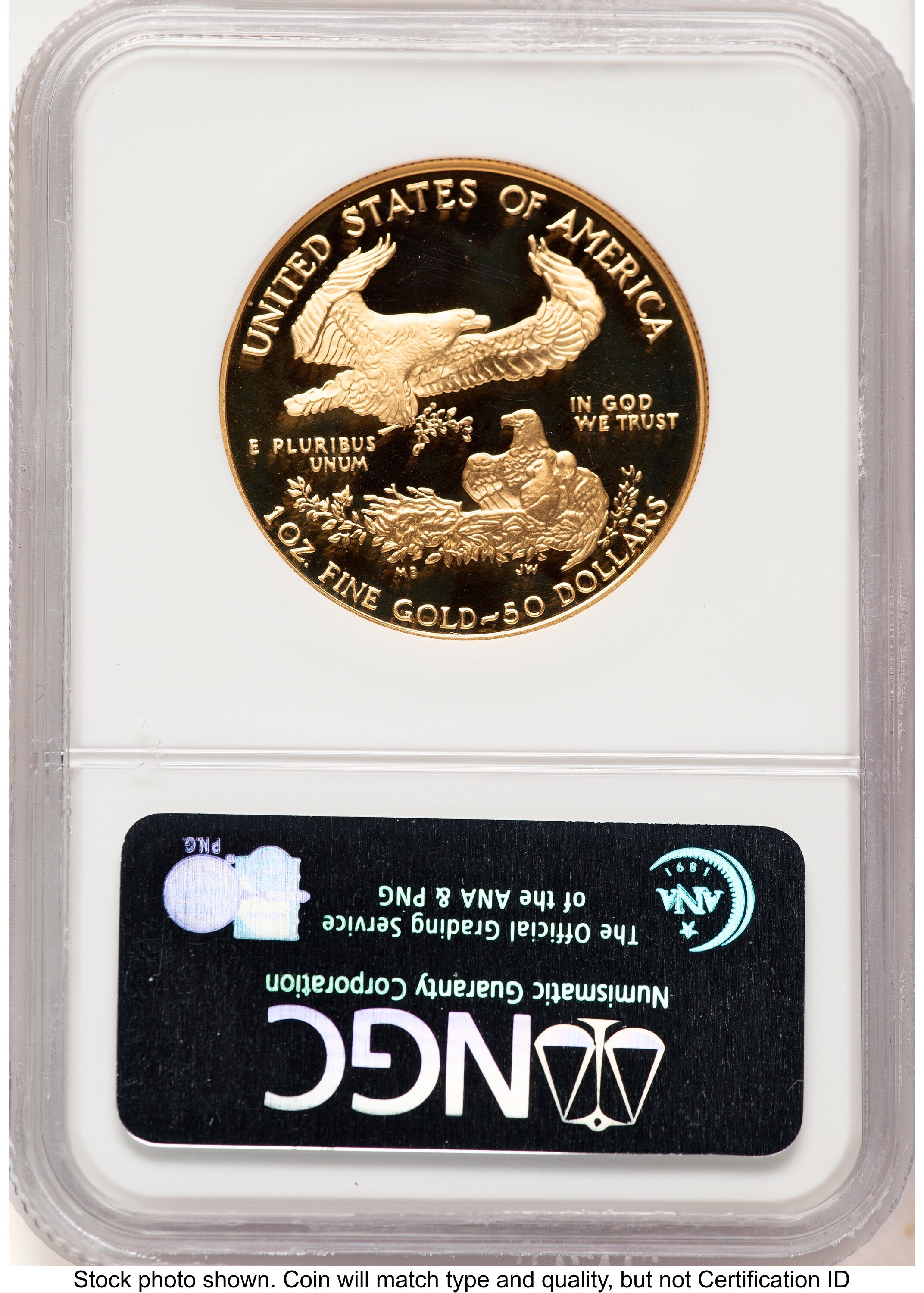 1988-W Proof Gold Eagle 1 oz Brown Label NGC PF70