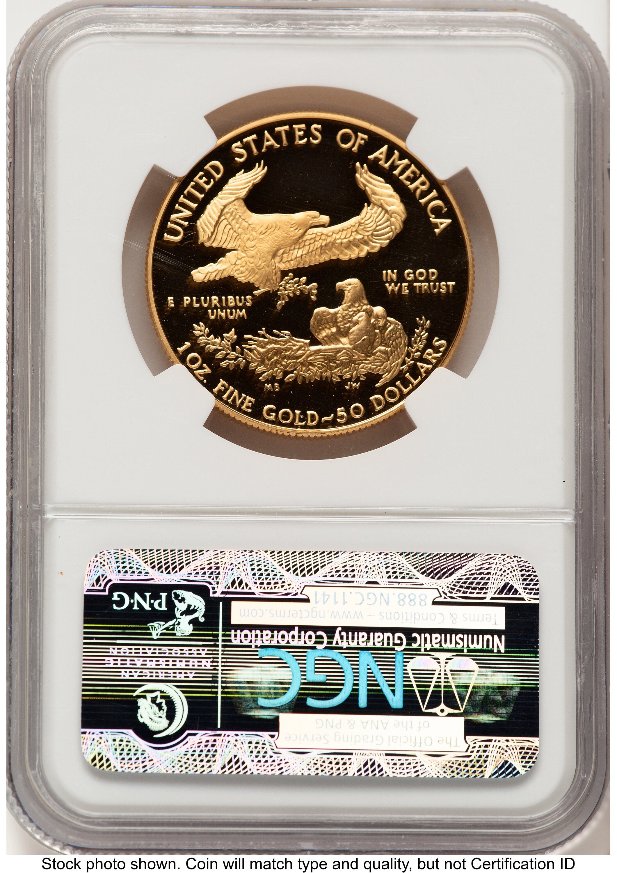 1991-W Proof Gold Eagle 1 oz Brown Label NGC PF70