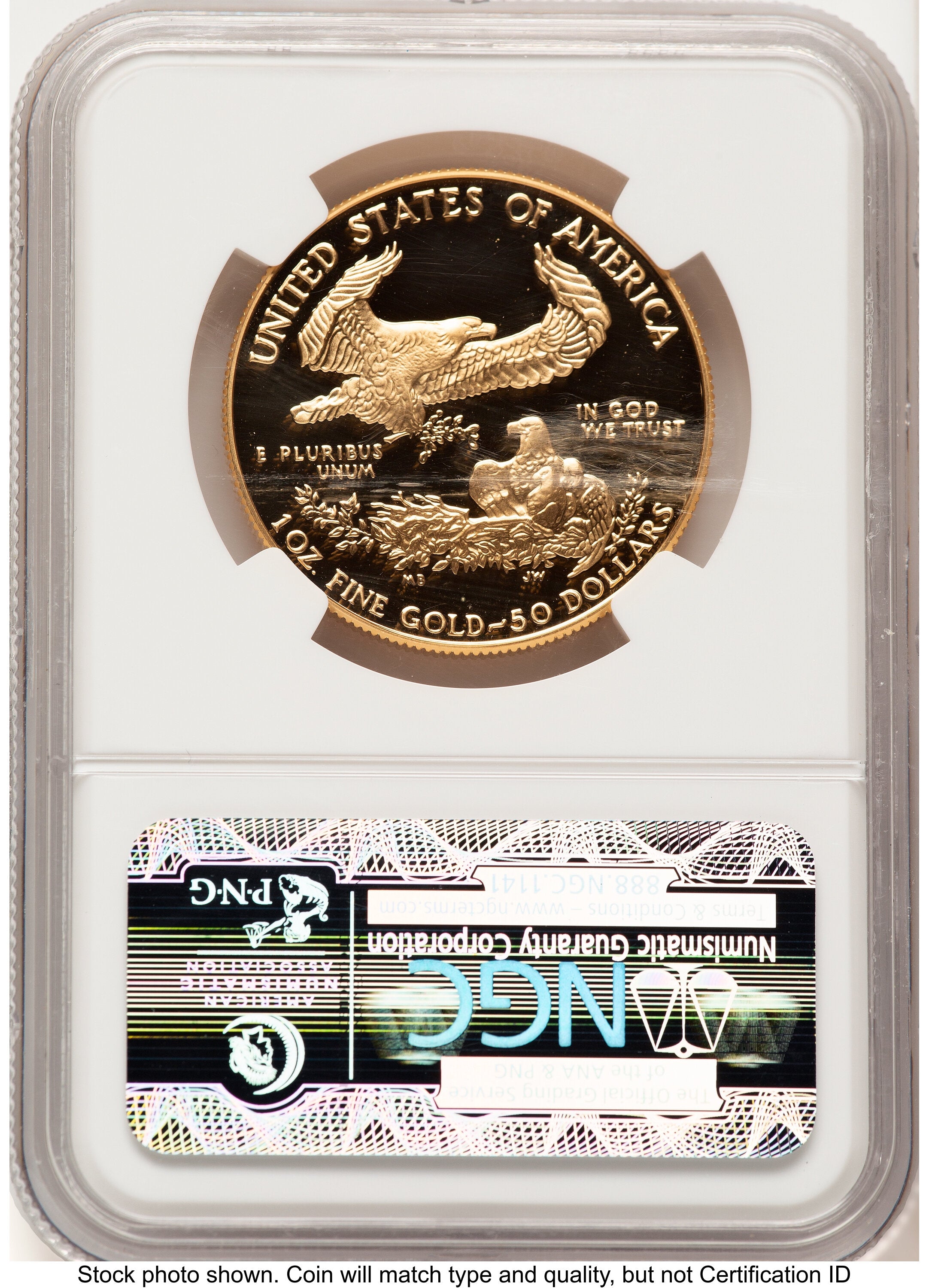 1992-W Proof Gold Eagle 1 oz Brown Label NGC PF70