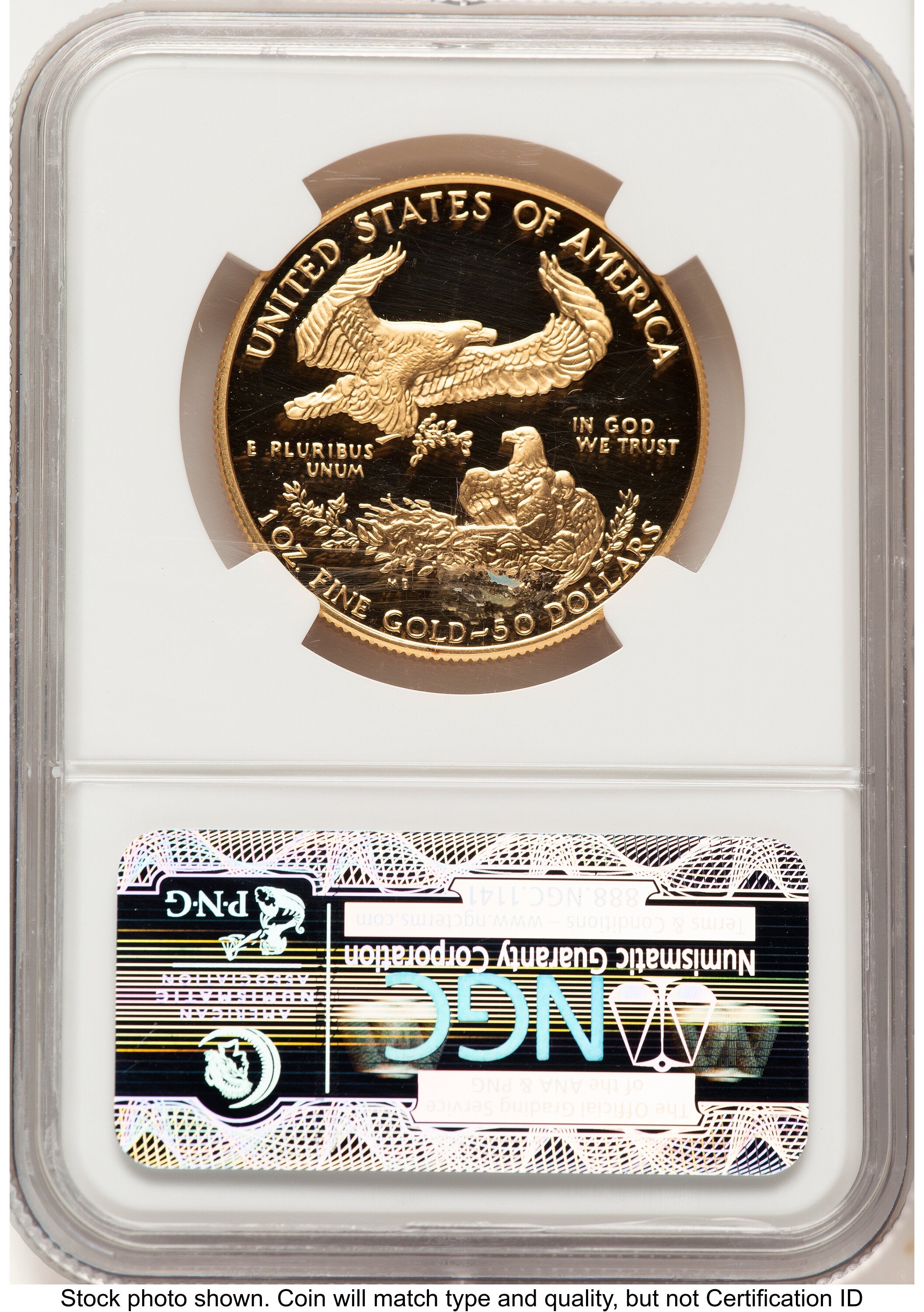 1993-W Proof Gold Eagle 1 oz Brown Label NGC PF70