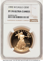 1995-W Proof Gold Eagle 1 oz Brown Label NGC PF70