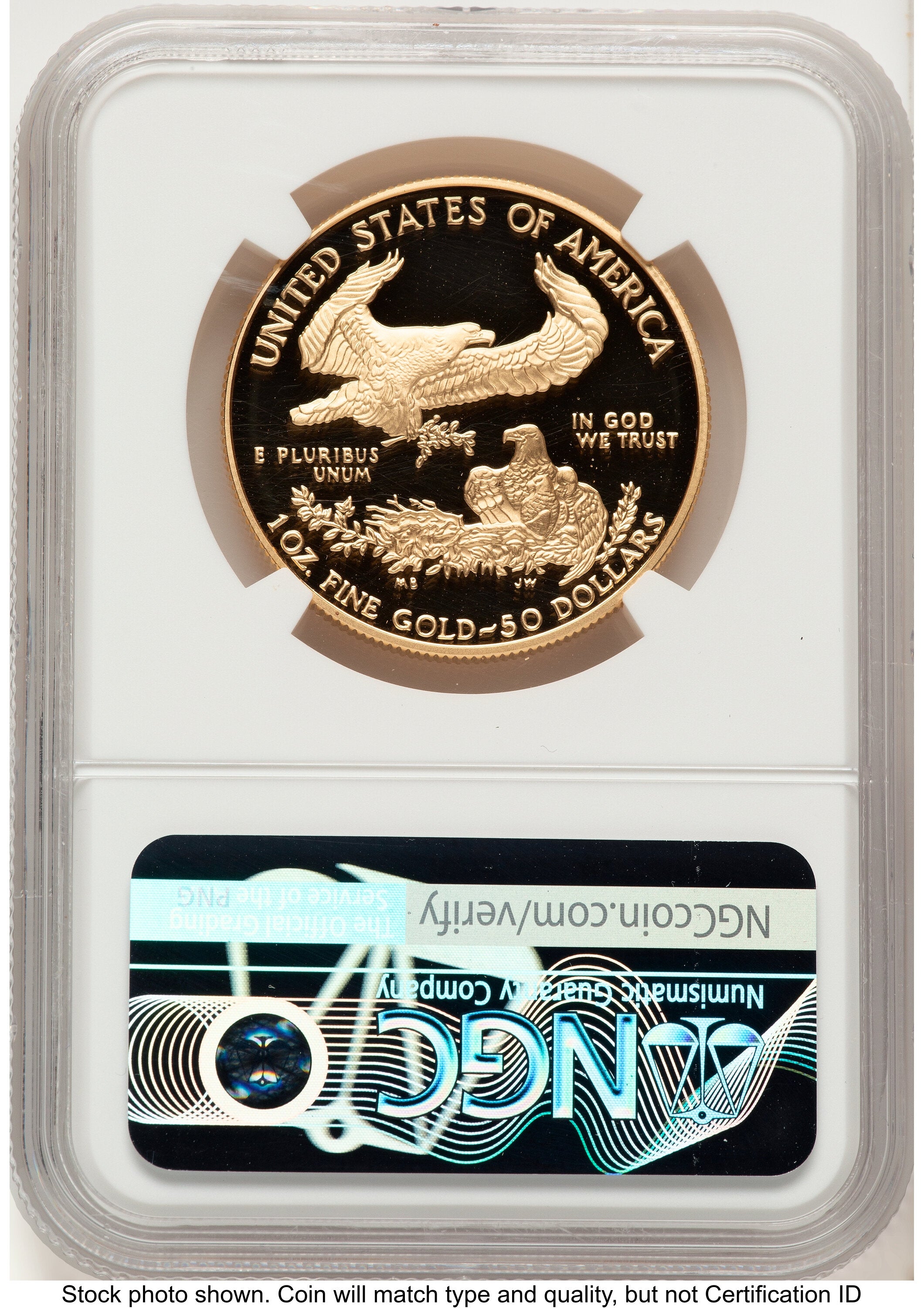 1995-W Proof Gold Eagle 1 oz Brown Label NGC PF70