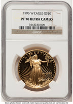 1996-W Proof Gold Eagle 1 oz Brown Label NGC PF70