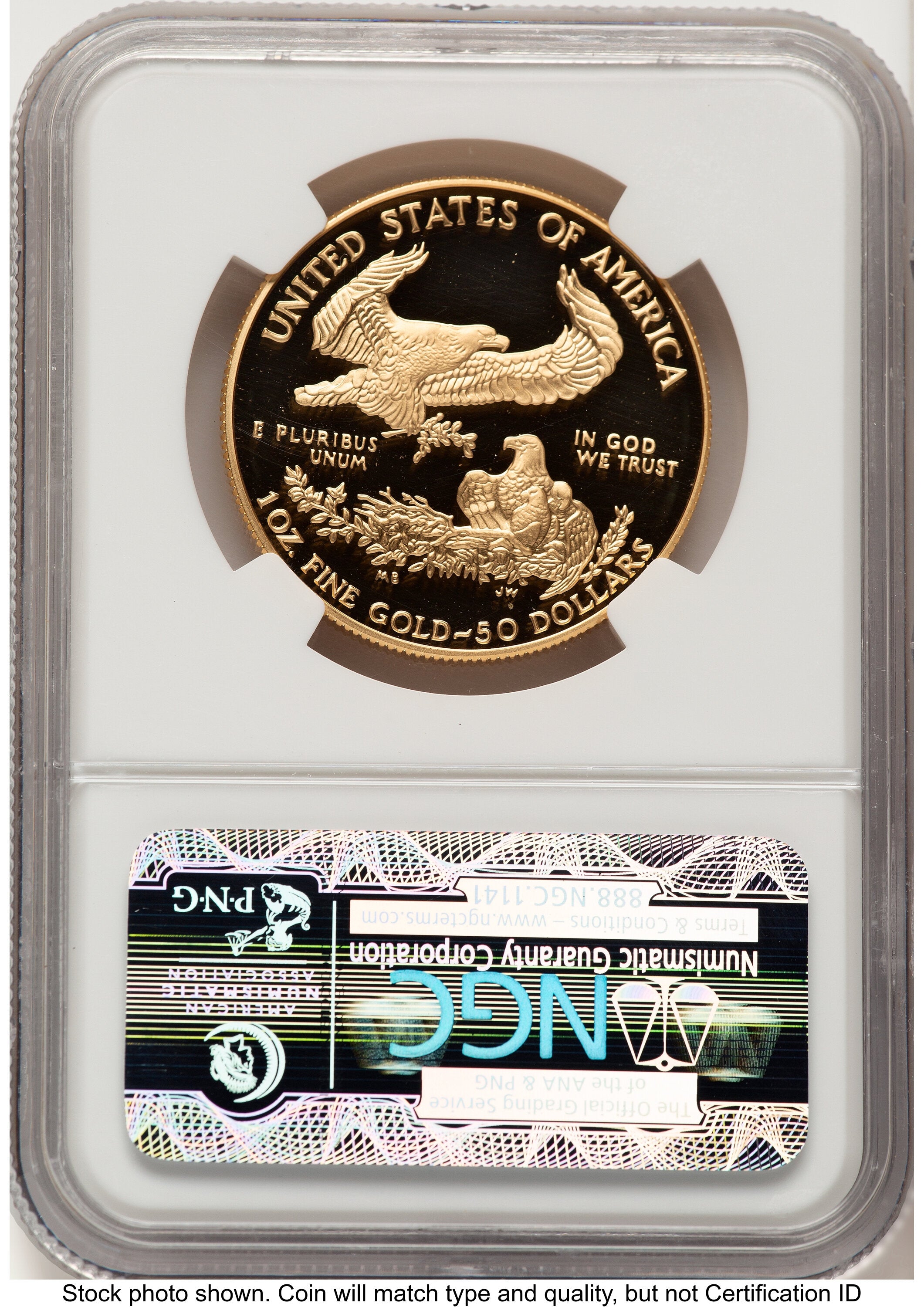 1996-W Proof Gold Eagle 1 oz Brown Label NGC PF70