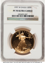 1997-W Proof Gold Eagle 1 oz Brown Label NGC PF70