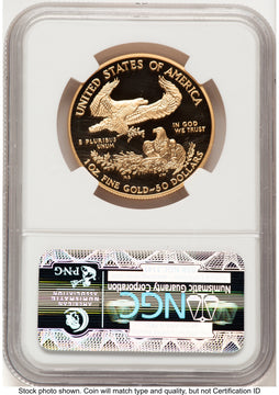 2001-W Proof Gold Eagle 1 oz Brown Label NGC PF70