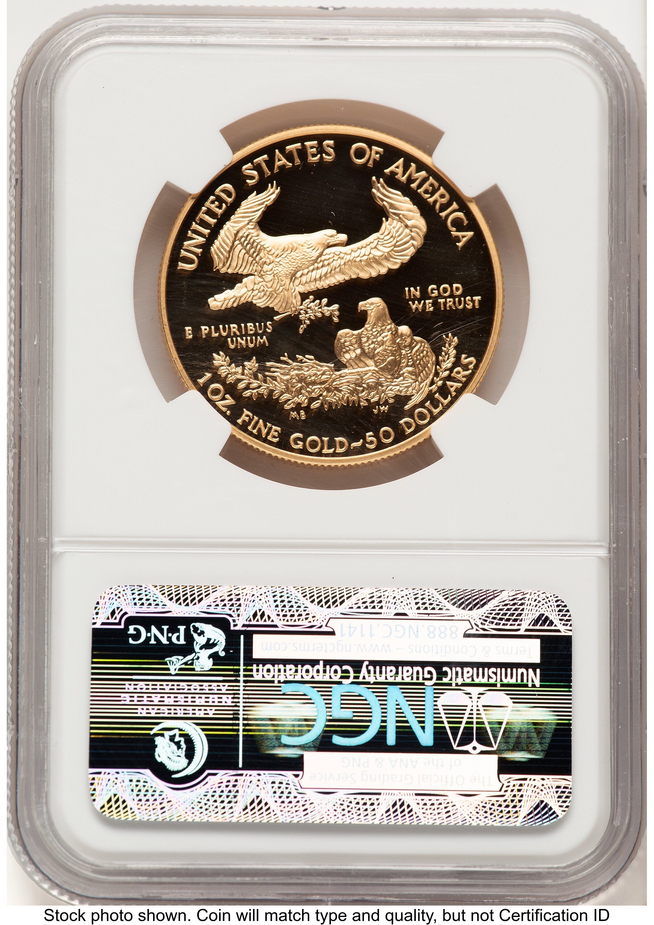 2001-W Proof Gold Eagle 1 oz Brown Label NGC PF70