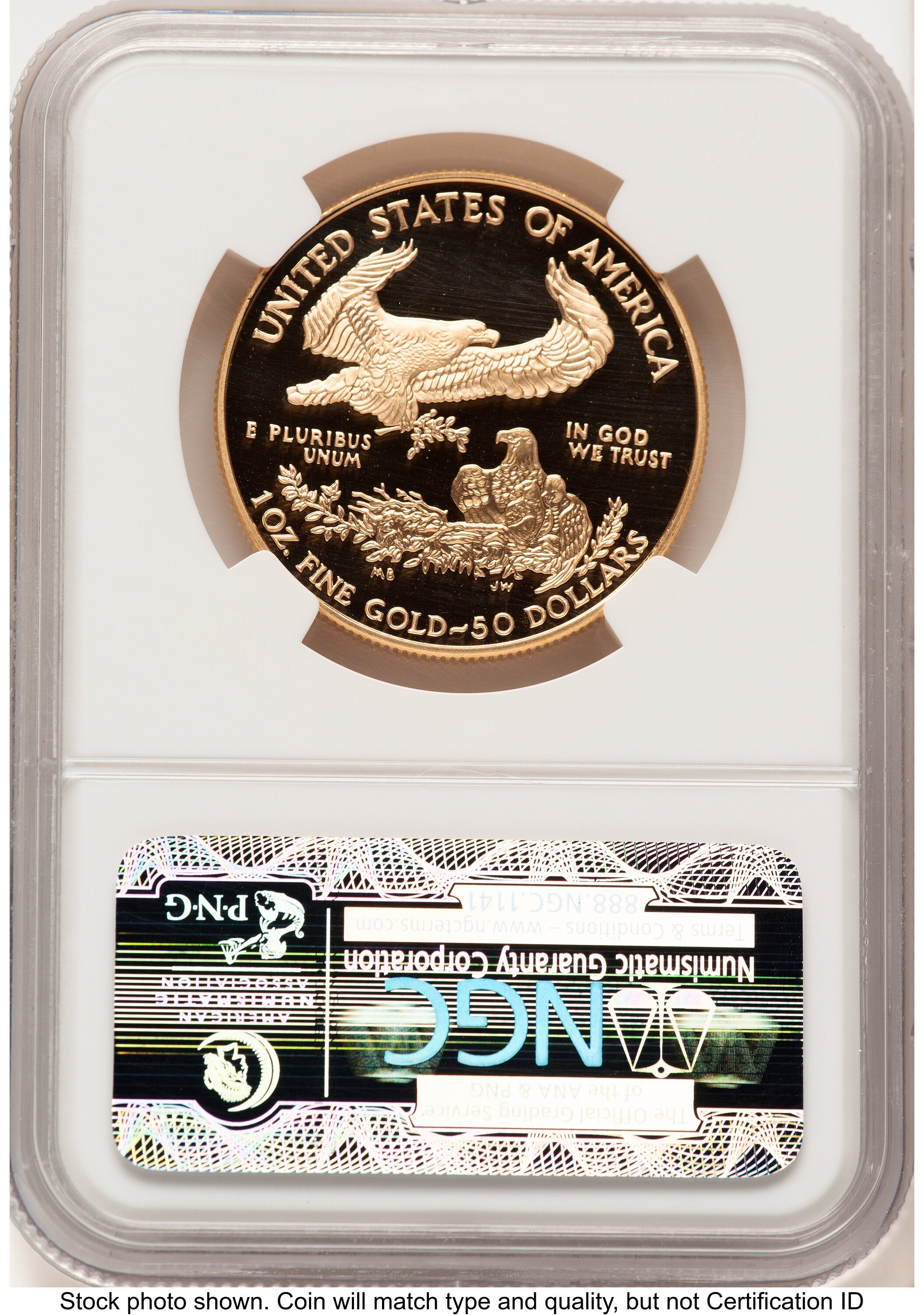 2005-W Proof Gold Eagle 1 oz Brown Label NGC PF70