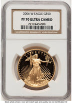 2006-W Proof Gold Eagle 1 oz Brown Label NGC PF70