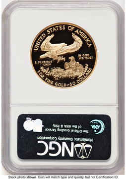 2007-W Proof Gold Eagle 1 oz Brown Label NGC PF70
