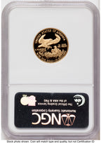 2008-W Proof Gold Eagle 1/4 oz ER Blue NGC PF70