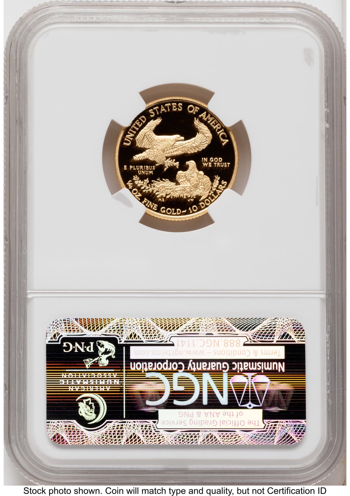 2012-W Proof Gold Eagle 1/4 oz ER Blue NGC PF70