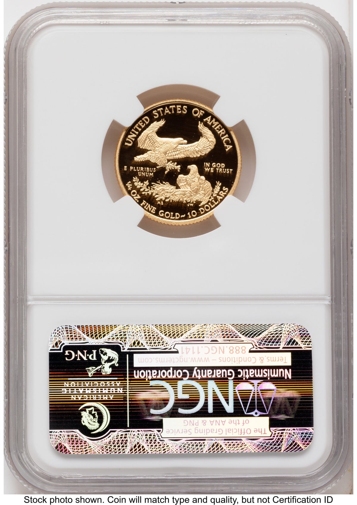 2013-W Proof Gold Eagle 1/4 oz ER Blue NGC PF70
