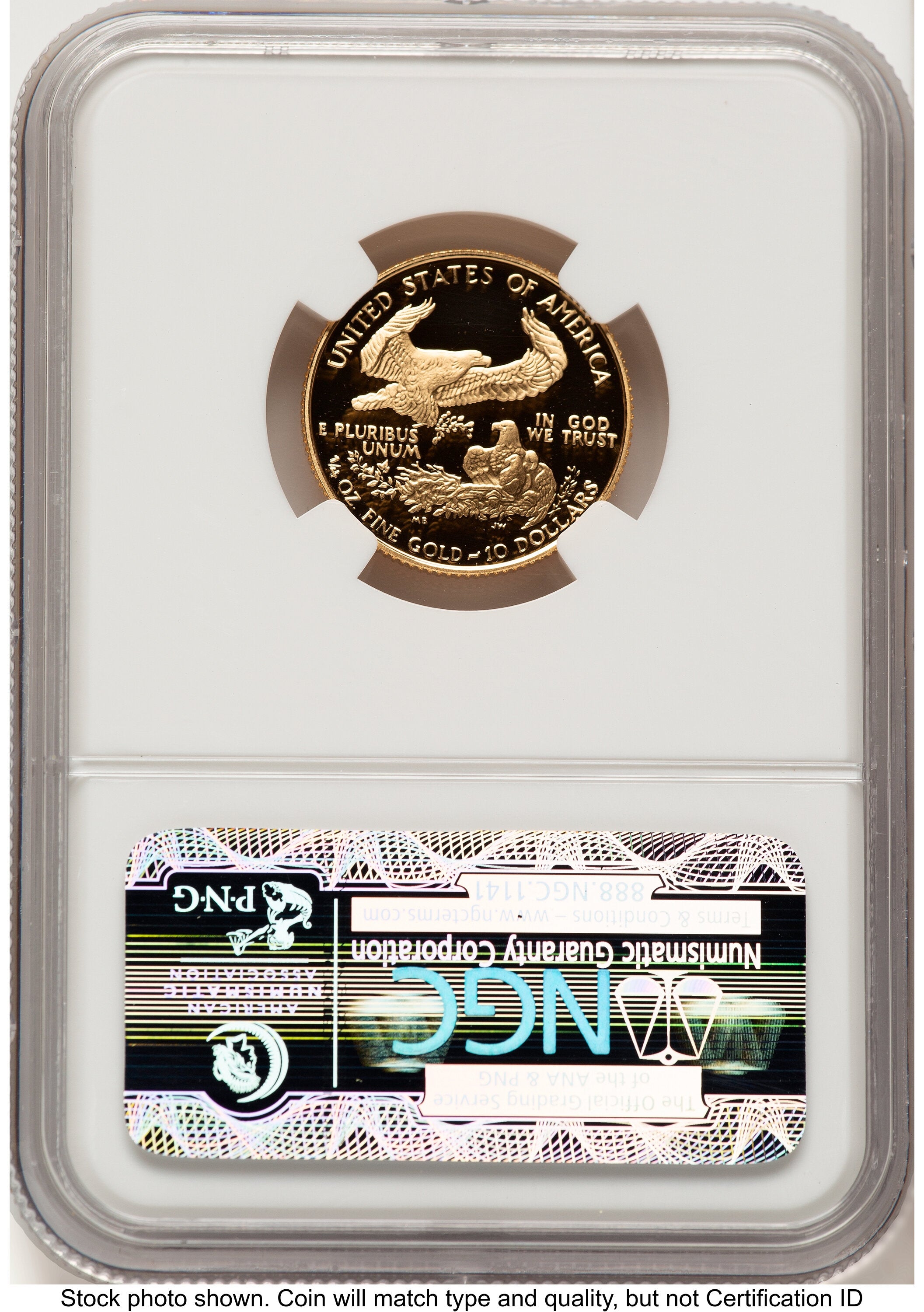 1989-P Proof Gold Eagle 1/4 oz Brown Label NGC PF70