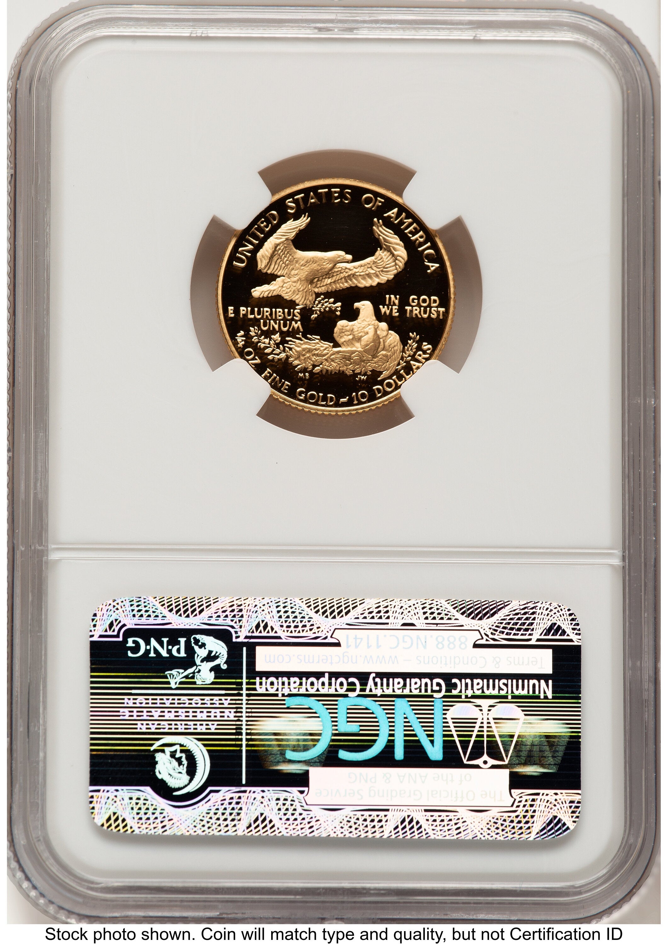 1991-P Proof Gold Eagle 1/4 oz Brown Label NGC PF70