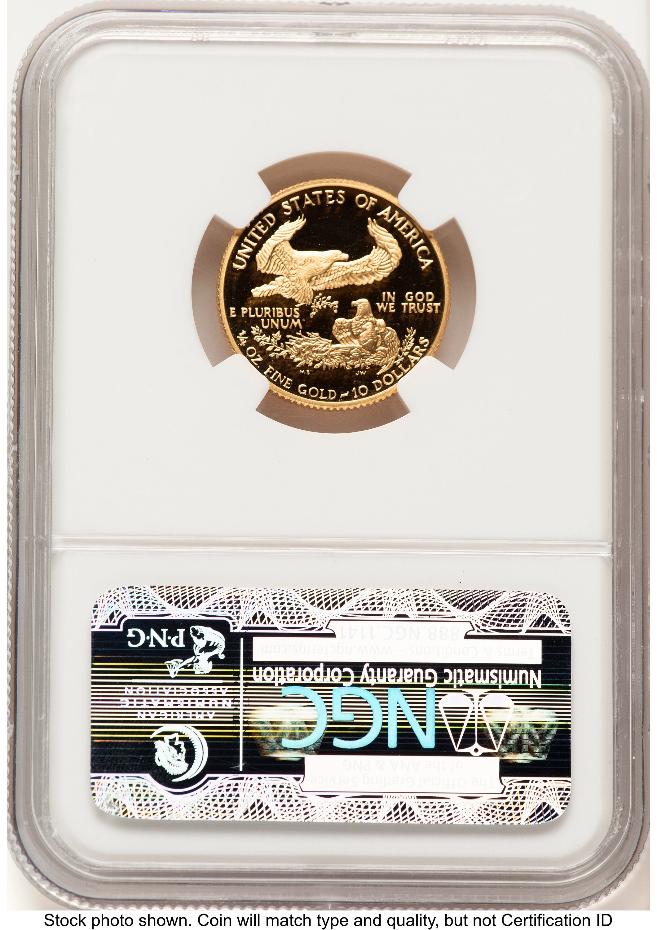 1993-P Proof Gold Eagle 1/4 oz Brown Label NGC PF70